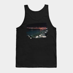 Beautiful photography of ocean waves and sunset sky landscape Aegean sea nature lovers Tank Top